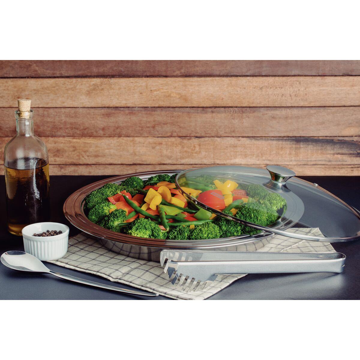 Tramontina Ciclo round stainless steel serving set -  3 pc set